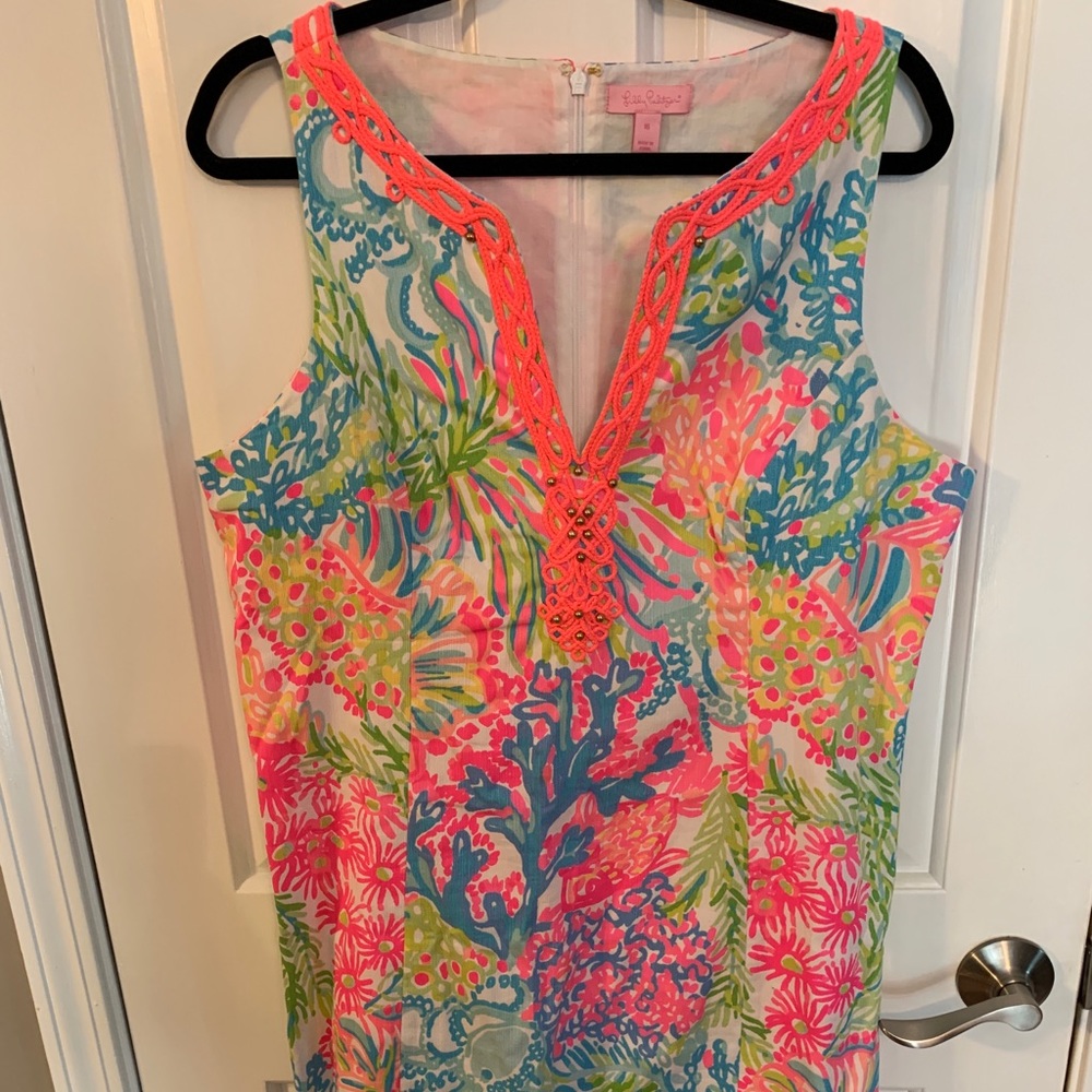 Lovers Coral Size 16 Shift Dress Lilly Pulitzer